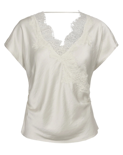 Co' Couture - Idun CC Lace Bluse - Off White